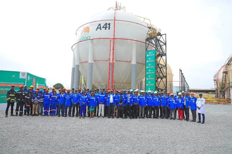 Côte d'Ivoire : Sangafowa-Coulibaly met en service la nouvelle sphère de stockage A41 de 4000 tonnes de GESTOCI