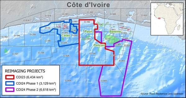 Côte d'Ivoire : CGG soutient les découvertes avec deux nouveaux projets de ré-imagerie 3D