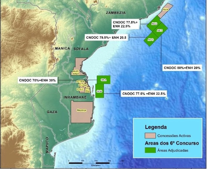 Mozambique : La société chinoise CNOOC acquiert cinq blocs offshore
